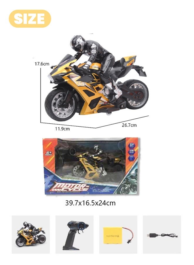 high speed toy motorbike with handle, Children's remote control motorcycle, birthday hobby remote control motorbike toys, equal scale reduction, suitable for 5-12 years old boys and girls racing toys  - Image 4