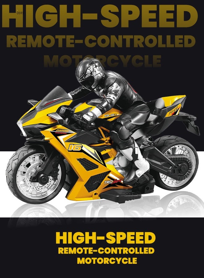 high speed toy motorbike with handle, Children's remote control motorcycle, birthday hobby remote control motorbike toys, equal scale reduction, suitable for 5-12 years old boys and girls racing toys  - Image 5