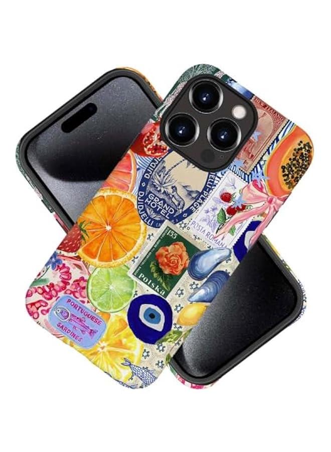 Arabest Compatible with for iPhone 14 Pro Max,Fruit Lemon European Summer Collage Phone Case for Girl Women Boy Men,Scratch Resistant Shockproof Cover Case for iPhone 14 Pro Max - Image 2