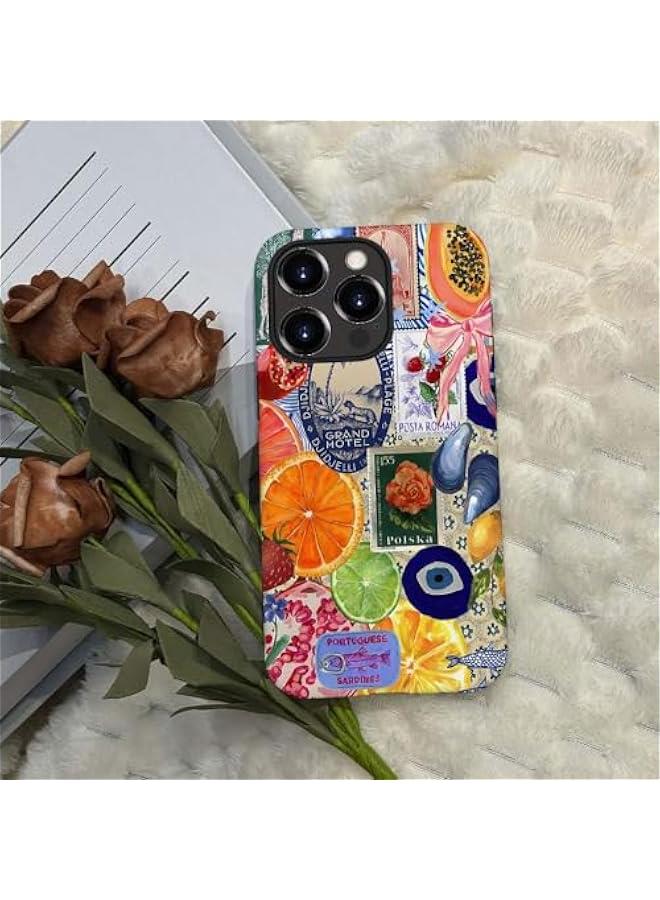 Arabest Compatible with for iPhone 14 Pro Max,Fruit Lemon European Summer Collage Phone Case for Girl Women Boy Men,Scratch Resistant Shockproof Cover Case for iPhone 14 Pro Max - Image 4