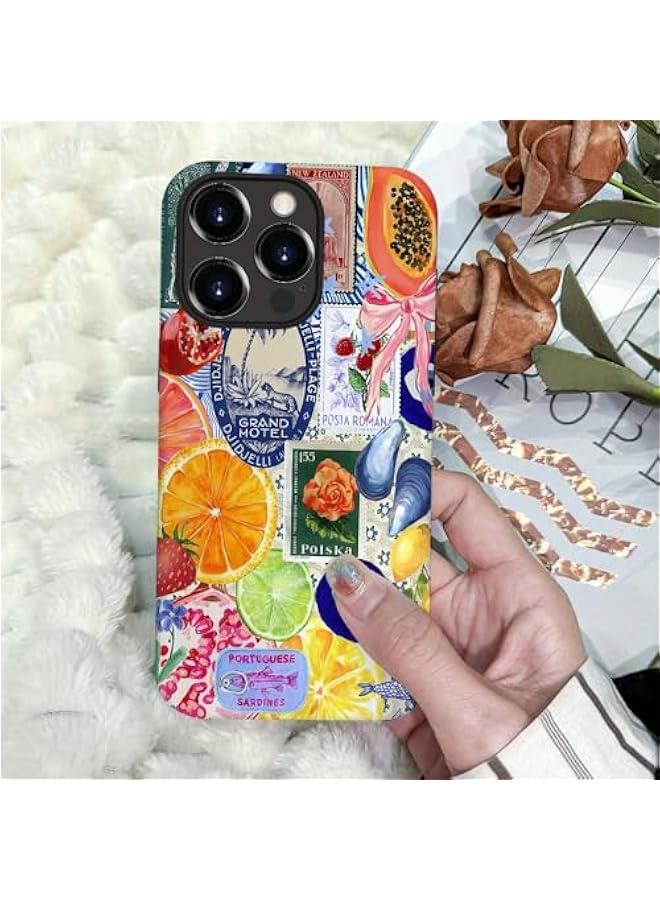 Arabest Compatible with for iPhone 14 Pro Max,Fruit Lemon European Summer Collage Phone Case for Girl Women Boy Men,Scratch Resistant Shockproof Cover Case for iPhone 14 Pro Max - Image 5