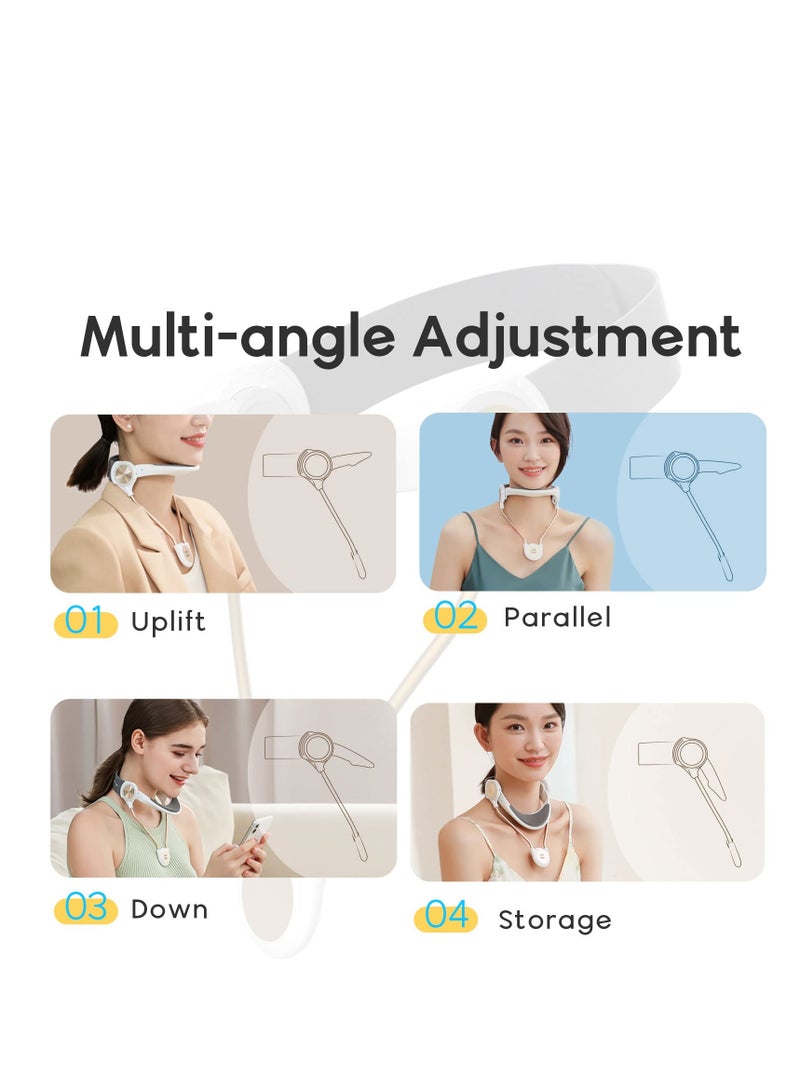 SYOSI Neck Support, Adjustable Neck Brace, Decompressed, Shaping Cervical Collar, Cervical Neck Traction Device, Conducive to Correct Forward Head Posture, Suitable for Daily Life (L, White) - Image 4