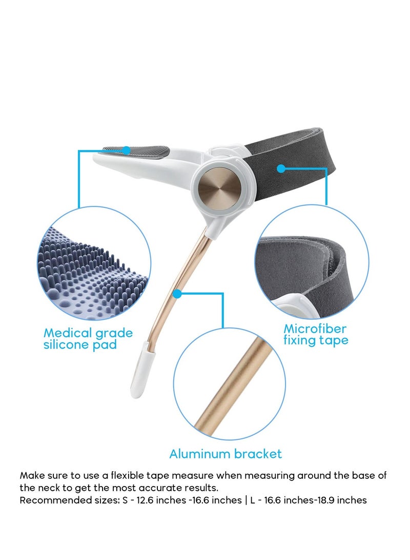 SYOSI Neck Support, Adjustable Neck Brace, Decompressed, Shaping Cervical Collar, Cervical Neck Traction Device, Conducive to Correct Forward Head Posture, Suitable for Daily Life (L, White) - Image 5