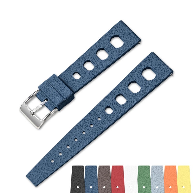 Bluejw Soft FKM Rubber Watch Strap Replacement for Omega & Rolex – 20mm 22mm Breathable Fluororubber Luxury Watch Band - Image 2