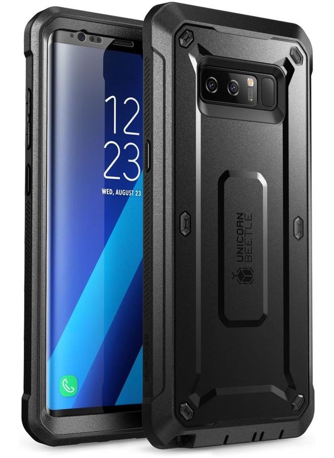 Unicorn Beetle Shield Series Case Designed For Galaxy Note 8 With Built In Screen Protector Full Body Rugged Holster Case For Galaxy Note 8 2017 Release Black