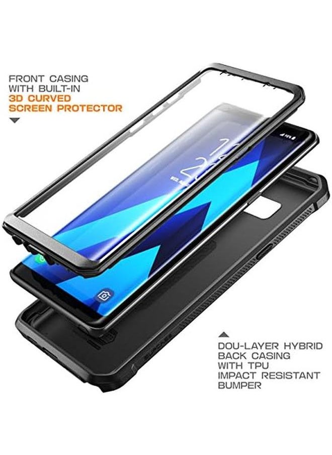 Unicorn Beetle Shield Series Case Designed For Galaxy Note 8 With Built In Screen Protector Full Body Rugged Holster Case For Galaxy Note 8 2017 Release Black