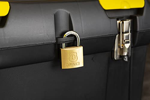 BRINKS - 40mm Solid Brass Keyed Padlock with 7/8” Shackle Clearance, 2-Pack - Chrome Plated with Hardened Steel Shackle, 171-40202 - Image 3