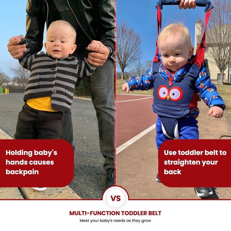 واتولت Baby Walking Harness - Handheld Kids Walker Helper - Toddler Infant Walker Harness Assistant Belt - Child Baby Walk Learning Help Support Assist Trainer Tool - for 7-24 Month Old - Image 5