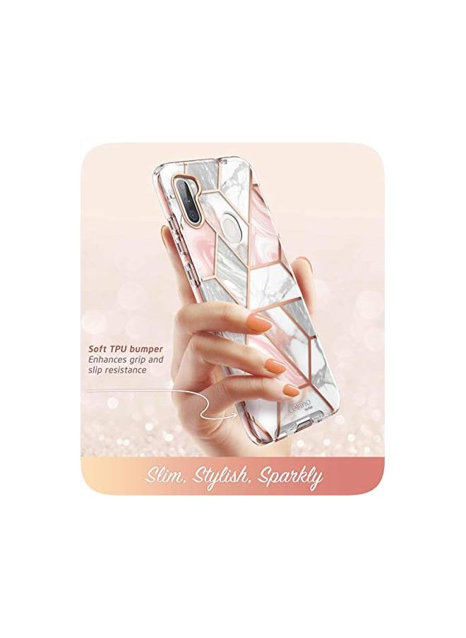 I-blason - Cosmo Series for Samsung Galaxy A11 Case (2020 Release), Slim Full-Body Stylish Protective Case with Built-in Screen Protector (Marble) - Image 1