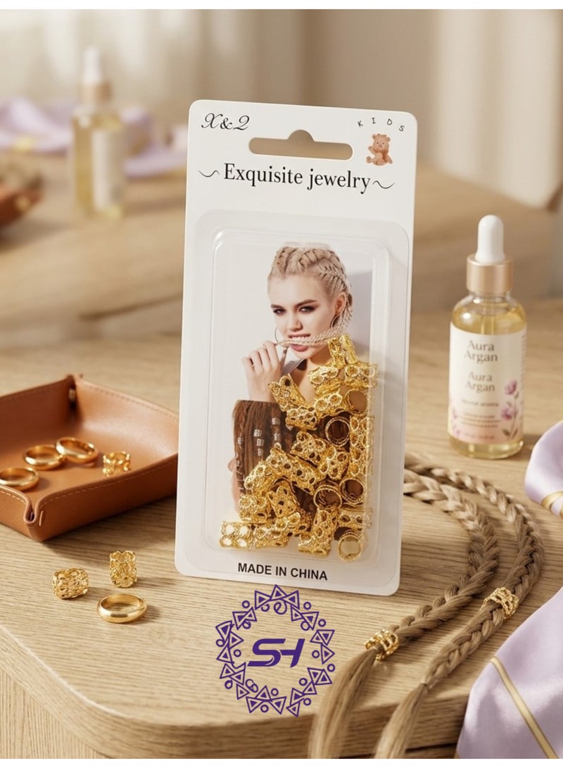 Hair braiding rings for girls, large quantity, high quality - Image 5