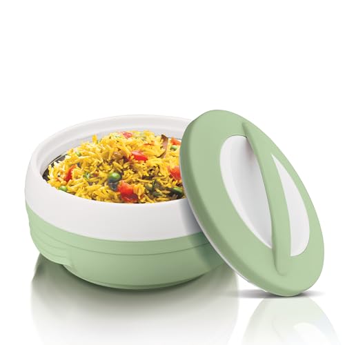 Asian Plastowares Cosmos Casserole 1500ml | Premium Insulated ISI-Certified Hotpot | Elegant Buffet Set | Kitchenware Gift with Box | Foodz Green - Image 1