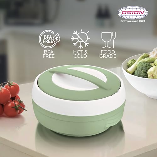 Asian Plastowares Cosmos Casserole 1500ml | Premium Insulated ISI-Certified Hotpot | Elegant Buffet Set | Kitchenware Gift with Box | Foodz Green - Image 5