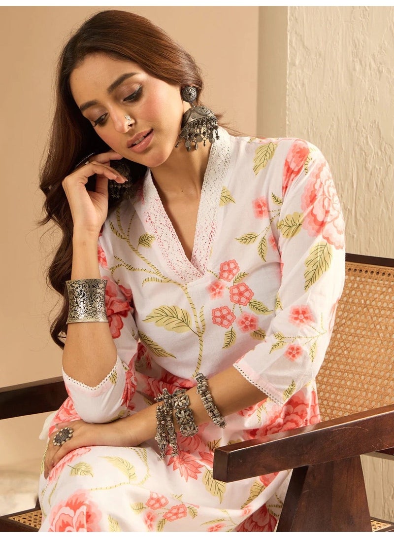 Ameya off-white-printed-straight-kurtas - Image 4