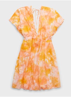 Aerie Plunge Neck Tie Detail Dress  - Image 2