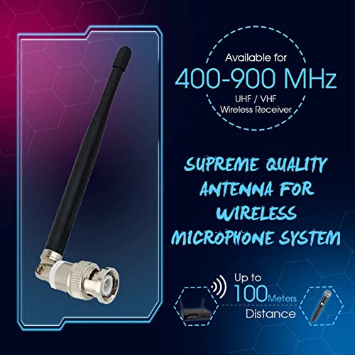 RhymKawa 1/4 Wave BNC Antenna Replacement for Wireless Microphones and Radio Scanners, 400-960MHz, Pack of 2 - Image 2