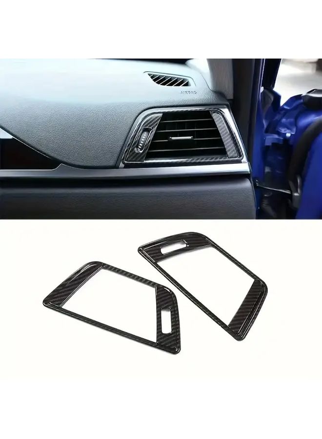 Set Of 2 Carbon Fiber Side Air Conditioning Vent Cover Decorative Frames Compatible With Bmw 3 Series F30 F31 F32 F33 F34 F36 2012 To 2019 - Image 5