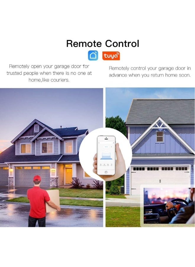 MOES WiFi Smart Garage Door Controller Opener Smart Life/Tuya APP Remote Compatible With Alexa Echo Google Home No Hub Require - Image 2