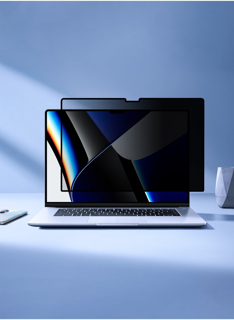 LEVELO MacBook Pro 16" Screen Protector AirShield Air Adsorption Privacy Glass - Black  - Image 2