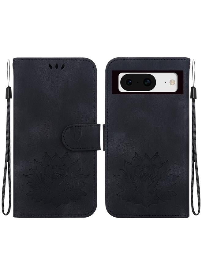 Zaboon Case For Google Pixel 8 Lotus Embossed Leather Phone Case - Image 1