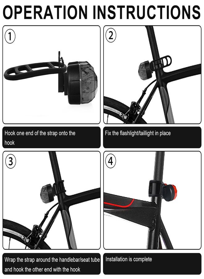 XIHIRCD مجموعة XIHIRCD من 20 قطعة من أحزمة السيليكون لإضاءة الدراجات، 4 أنماط من أحزمة مطاطية مرنة للدراجات، حامل سيليكون مرن للمصابيح اليدوية والهواتف المحمولة ومكبرات الصوت مع مشابك على شكل حرف S لمجموعات إضاءة الدراجات ومقود الدراجة - Image 5