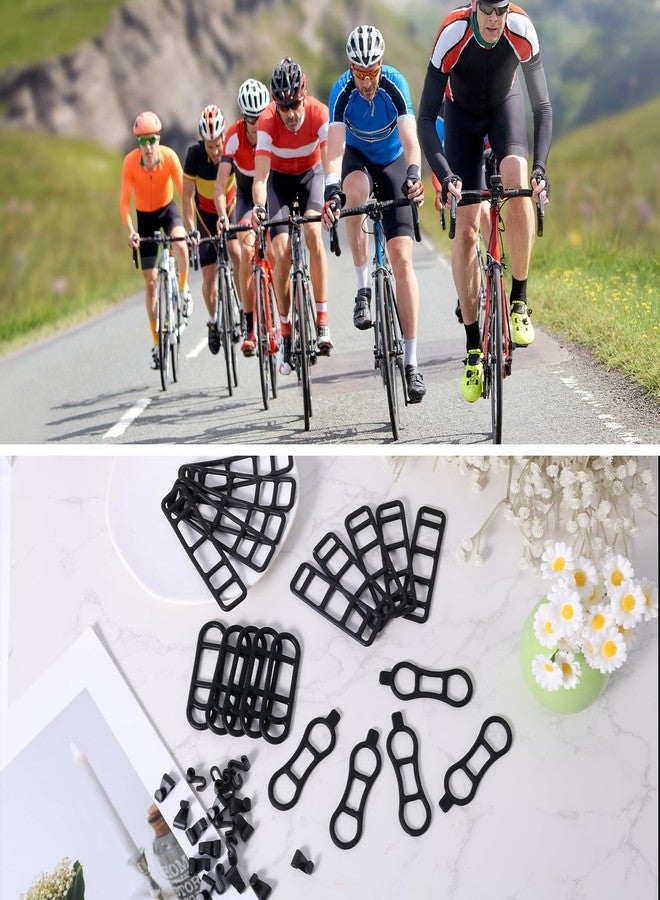 XIHIRCD مجموعة XIHIRCD من 20 قطعة من أحزمة السيليكون لإضاءة الدراجات، 4 أنماط من أحزمة مطاطية مرنة للدراجات، حامل سيليكون مرن للمصابيح اليدوية والهواتف المحمولة ومكبرات الصوت مع مشابك على شكل حرف S لمجموعات إضاءة الدراجات ومقود الدراجة - Image 3