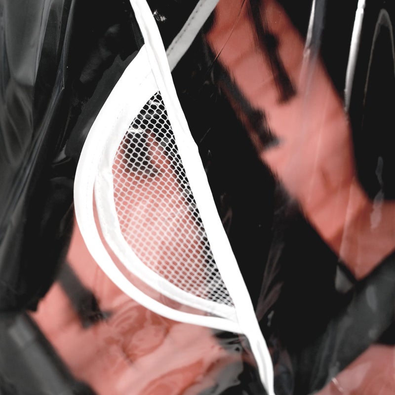 Ezkindheit Double Stroller Rain Cover, Universal Waterproof Windproof Rain Shield for Side by Side Twin Baby Strollers, Outdoor Accessories for Jogger and Umbrella Strollers - Image 3