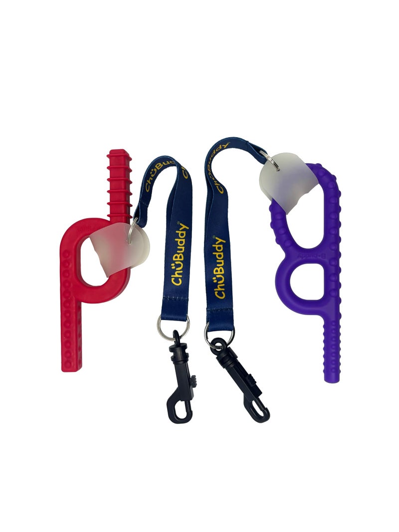 CHU-BUDDY Chubuddy Navy Sublimated Chewy Holders Set of (2) - Two Sublimated tethers and Two Natural Straps - Image 3