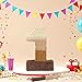Arrowbash Brown Number 1 Pinata with Stick Blindfold Confetti Brown Gradient Piata 16 x 11 x 3 in Fillable Hanging Decoration for 1st Birthday Party Anniversary Supplies and Decorations - Image 4