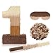 Arrowbash Brown Number 1 Pinata with Stick Blindfold Confetti Brown Gradient Piata 16 x 11 x 3 in Fillable Hanging Decoration for 1st Birthday Party Anniversary Supplies and Decorations - Image 2