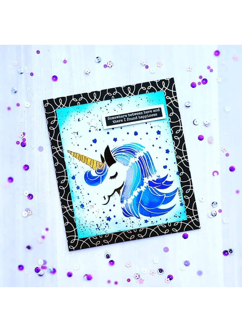 CrafTreat CrafTreat Unicorn Stencil for Art and Craft - Believe in Magic - 6x6 Inches - Reusable DIY Stencils for Unicorn Home Decoration - Home Decor Wall Stencil for Canvas Painting  - Image 2