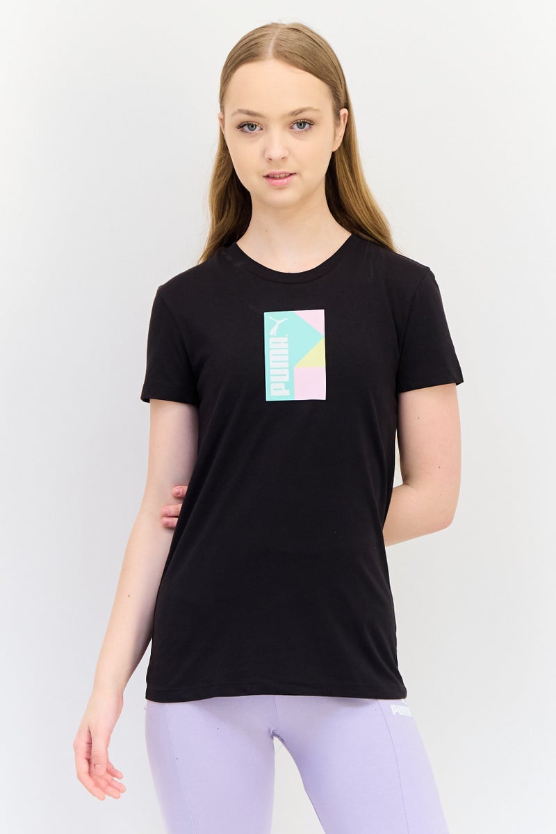 PUMA Women Regular Fit Short Sleeves Outdoor T-shirt, Black - Image 1