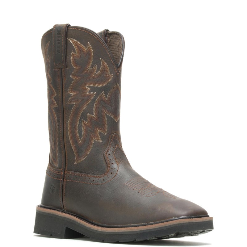 WOLVERINE mens Rancher Square Soft Toe Work Boot, Dark Brown/Rust, 10 X-Wide US - Image 2