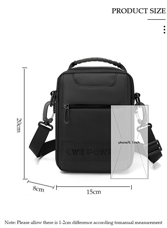 DUNISO Compact Crossbody Bag for Men Waterproof Sling Bag Backpack Multipurpose Cross Body Chest Bag Shoulder Bag Daypack for Travel Hiking Retro Purse Bag with Detachable Strap - Image 3