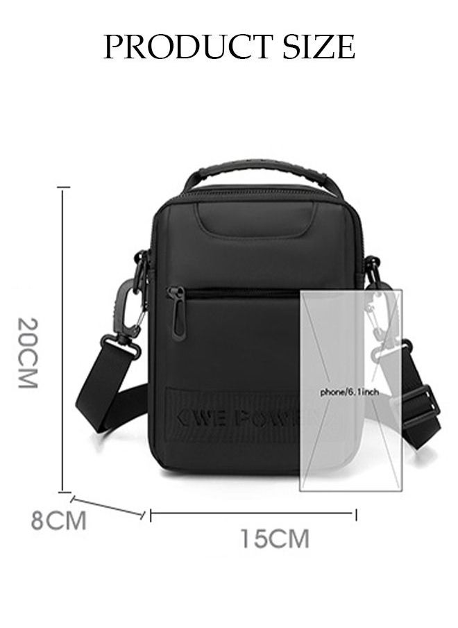DUNISO Compact Crossbody Bag for Men Waterproof Sling Bag Backpack Multipurpose Cross Body Chest Bag Shoulder Bag Daypack for Travel Hiking Retro Purse Bag with Detachable Strap  - Image 4
