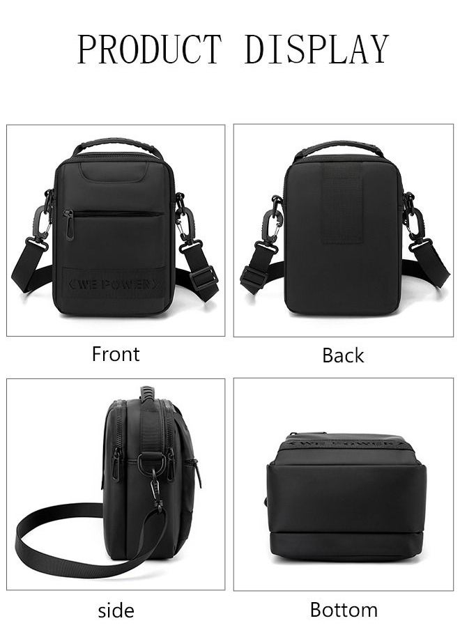 DUNISO Compact Crossbody Bag for Men Waterproof Sling Bag Backpack Multipurpose Cross Body Chest Bag Shoulder Bag Daypack for Travel Hiking Retro Purse Bag with Detachable Strap  - Image 2
