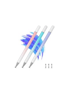 3-Pack High Precision Magnetic Disc Stylus Pens for Touch Screens, Universal Capacitive Stylus Compatible with Tablets and All Capacitive Devices.