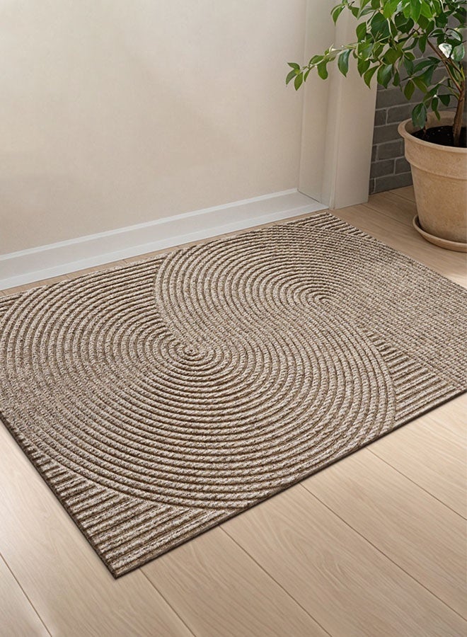 Hanayo Door Mats Indoor Resist Dirt Entrance Mat Mud Removal Mat Non-slip Low Profile Inside Floor Mat for Indoor Outdoor Front Door Entryway Patio 60*90CM(Khaki) - Image 3