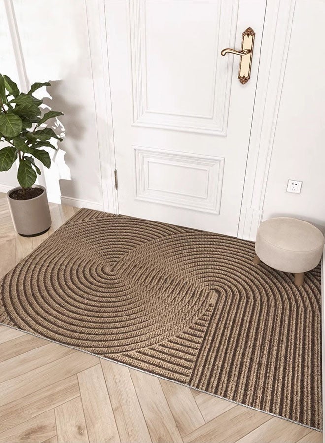 Hanayo Door Mats Indoor Resist Dirt Entrance Mat Mud Removal Mat Non-slip Low Profile Inside Floor Mat for Indoor Outdoor Front Door Entryway Patio 60*90CM(Khaki) - Image 2