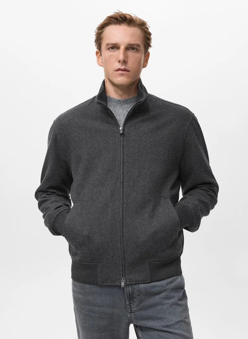 Mango Man Regular-fit jacket with zip