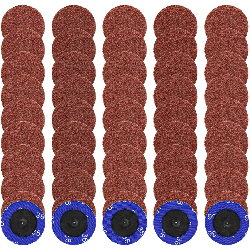 ABN Aluminum Oxide Sandpaper Disc, 50pk - 2in 36 Grit Sanding Disc Set, Circle Sander Pads Abrasive Round Sandpaper - Image 1