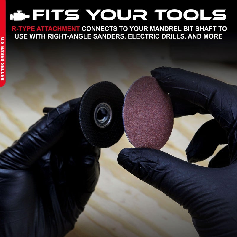 ABN Aluminum Oxide Sandpaper Disc, 50pk - 2in 36 Grit Sanding Disc Set, Circle Sander Pads Abrasive Round Sandpaper - Image 3