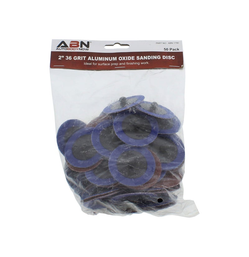ABN Aluminum Oxide Sandpaper Disc, 50pk - 2in 36 Grit Sanding Disc Set, Circle Sander Pads Abrasive Round Sandpaper - Image 5