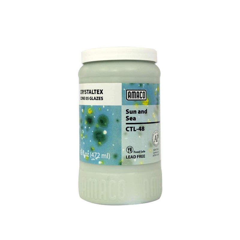 Amaco Crystaltex Glaze – Sun & Sea CTL-48 Low Fire, Lead-Free, 1 Pint