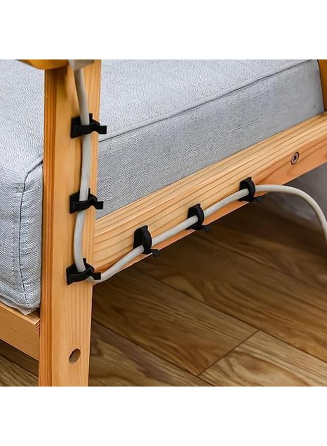 erorex 50 Adjustable Cable Management Clips Adhesive Organizer Adhesive Wire Clips Cable Retainer For Tv Computer Ethernet Under Desk Wall Home Office - Image 3