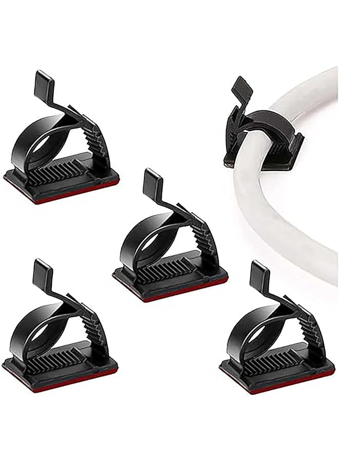 erorex 50 Adjustable Cable Management Clips Adhesive Organizer Adhesive Wire Clips Cable Retainer For Tv Computer Ethernet Under Desk Wall Home Office - Image 1