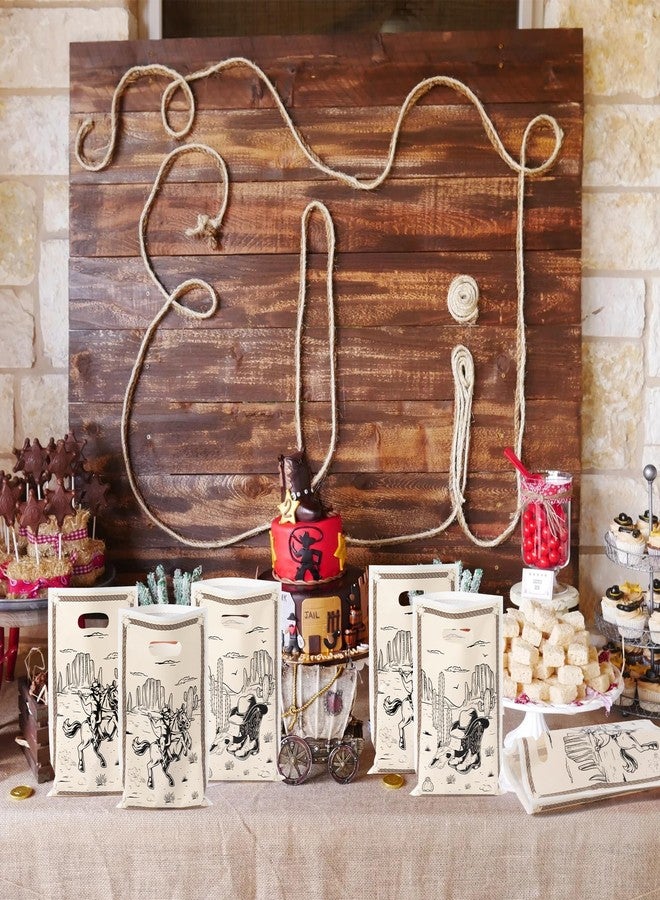 K1tpde Western Cowboy Goodies Bags - 50PCS First Rodeo Bachelorette Party Favor Gift Bags Bulk with Handle for Kids, Cowboy Ranch Western Birthday Party Decoration Wild West Baby Shower Supplies - Image 5