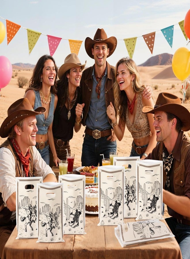 K1tpde Western Cowboy Goodies Bags - 50PCS First Rodeo Bachelorette Party Favor Gift Bags Bulk with Handle for Kids, Cowboy Ranch Western Birthday Party Decoration Wild West Baby Shower Supplies - Image 4