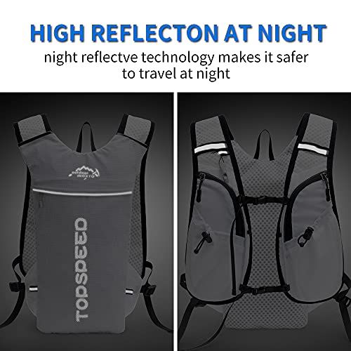 INOXTO Running Hydration Vest Backpack,Lightweight Insulated Pack with 1.5L Water Bladder Bag Daypack for Hiking Trail Running Cycling Race Marathon for Women Men (White) - Image 5
