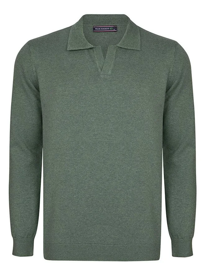 فيليكس هاردي Polo collar long sleeve jumper