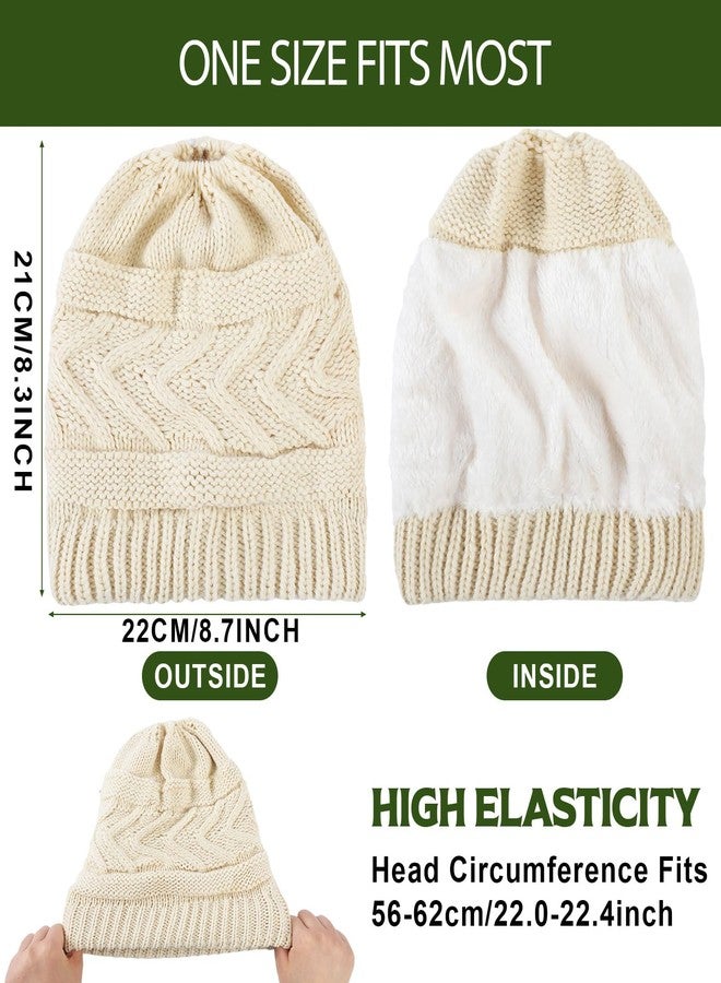 Skicuff قبعة شتوية نسائية دافئة وناعمة من الصوف، مقاومة للماء والرياح، بتصميم ذيل حصان مرتفع، من Skicuff، مكونة من 3 قطع، مناسبة للتزلج في الطقس البارد. - Image 3